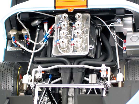 Ford GT40 gmp 1/12 scale diecast engine back view Ford GT40 gmp 1/12 scale diecast engine back view